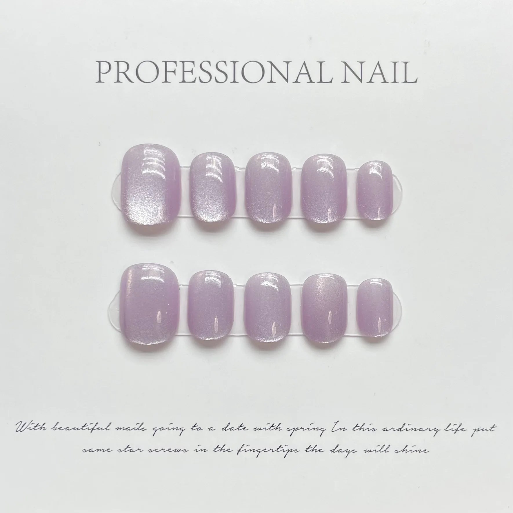 10Pcs Cute Handmade Press On Nails Full Cover Pearls Design Short Round Head False Nails Artificial Manicure Wearable Nail Tips