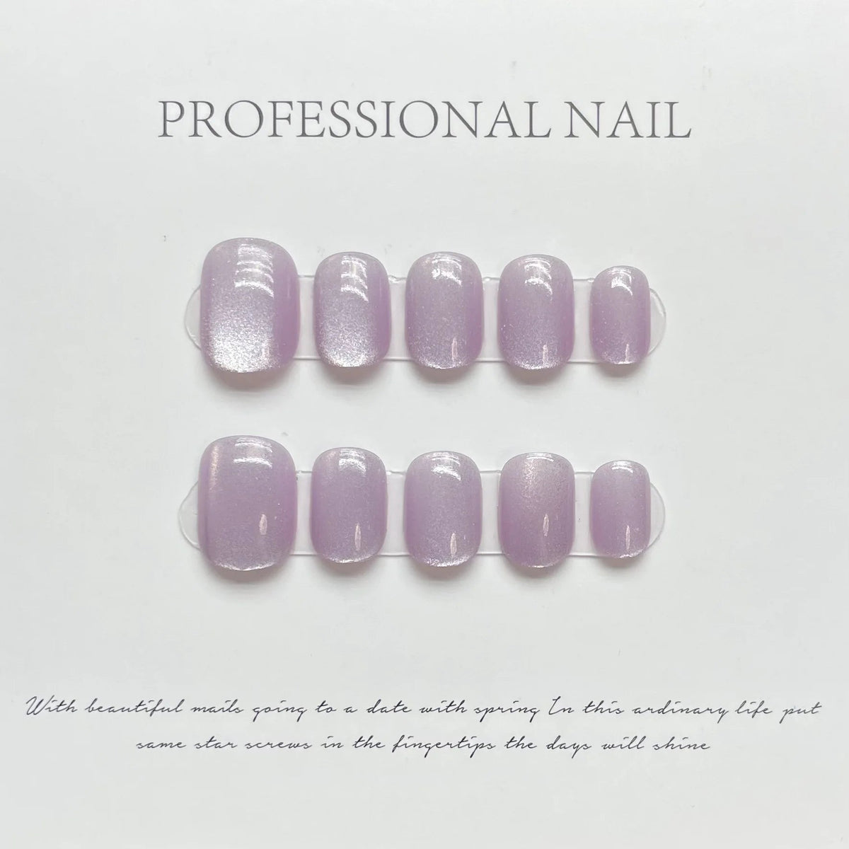 10Pcs Cute Handmade Press On Nails Full Cover Pearls Design Short Round Head False Nails Artificial Manicure Wearable Nail Tips