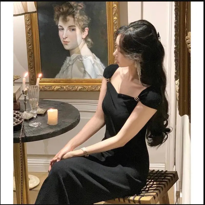 Elegant Bodycon Sleeveless Knitting Midi Dresses for Women Autumn New Evening Party Prom Robe Sexy Fashion Female Clothing