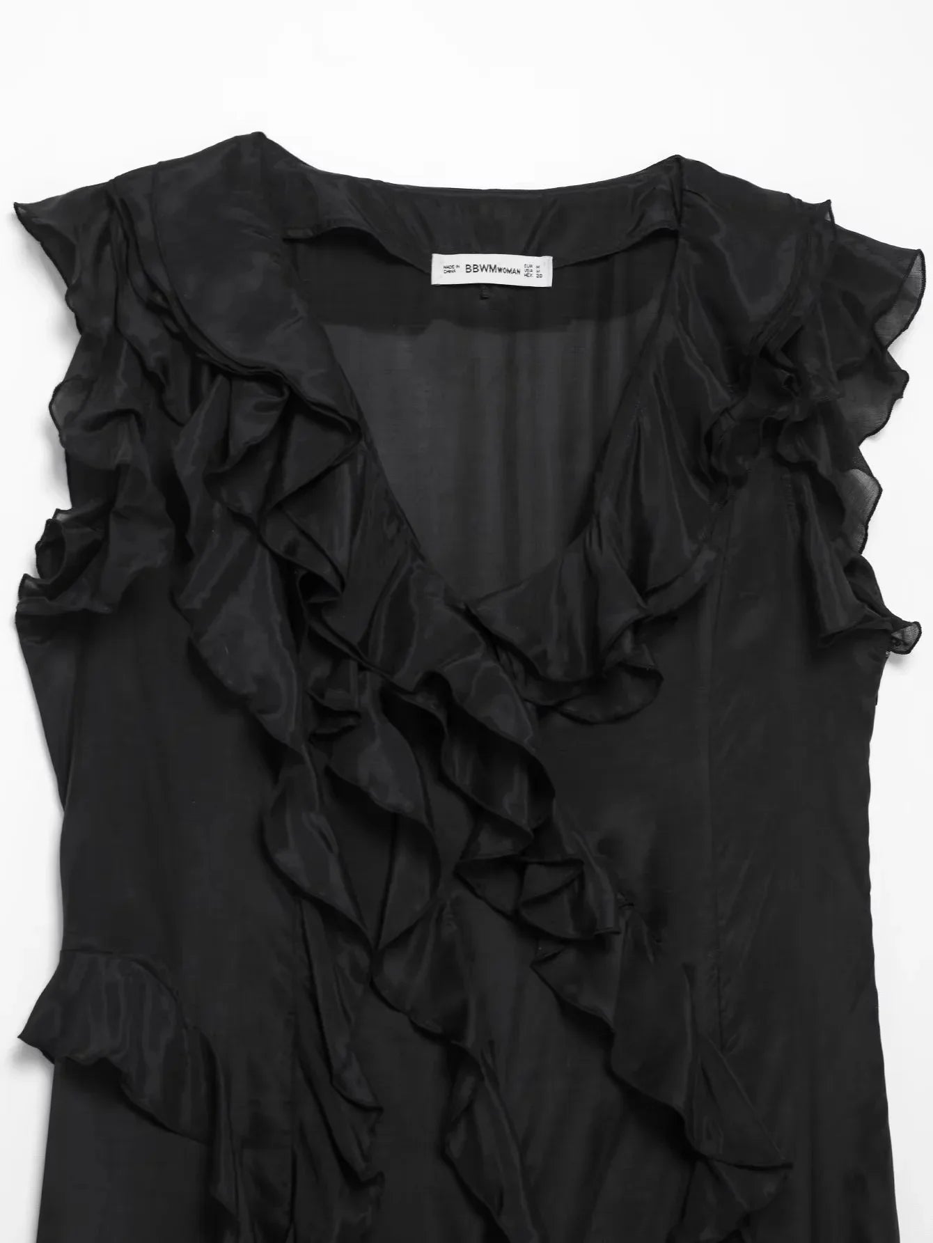 Summer Ruffles Midi Dress Women Elegant Sleeveless V-neck Solid Party Dresses Female 2025 Fashion Loose A-line Robes Vestidos