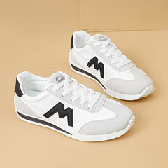 Women's Letter Decor Sneakers, Casual Lace Up Outdoor Shoes, Comfortable Low Top Shoes
