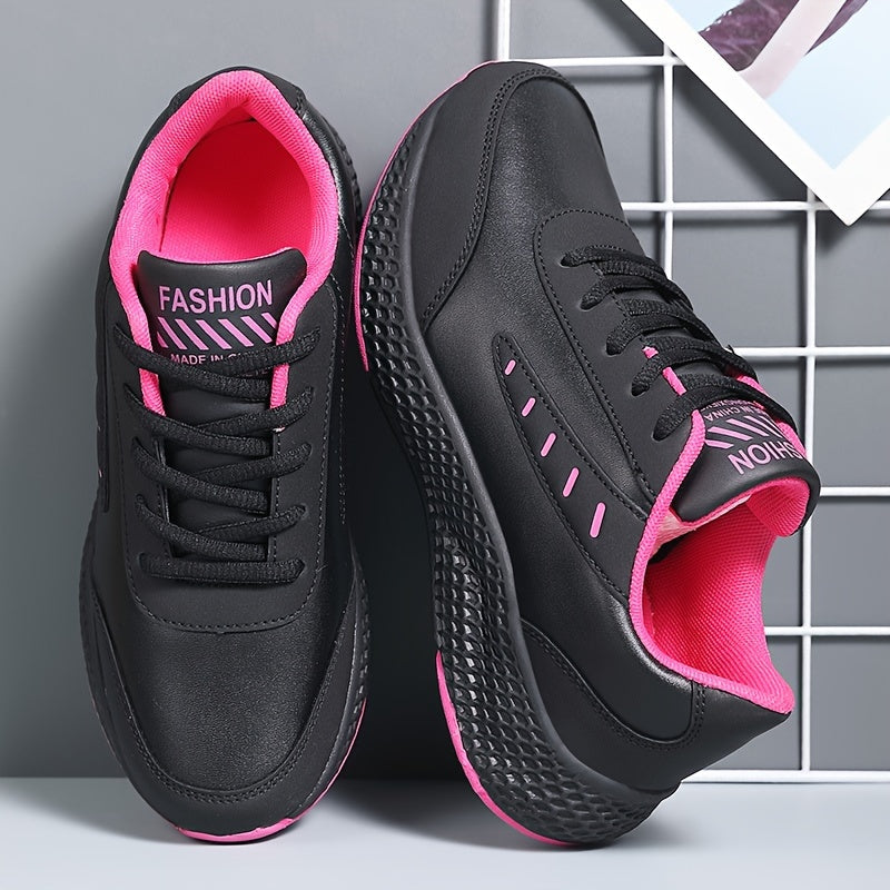 Fashion Lightweight Non-slip Low Top Sneakers, Comfortable Solid Color Running Shoes, Women's Footwear