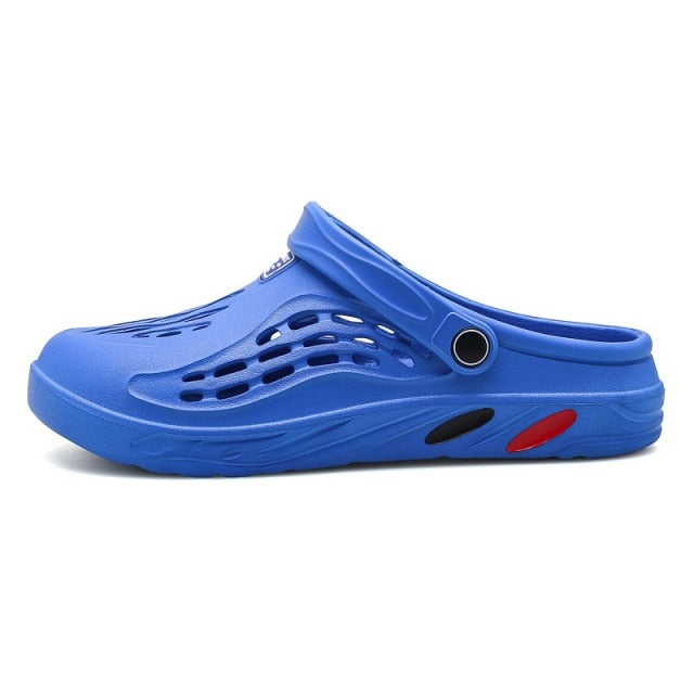 Clogs Men Sandals Men Shoe Summer Fang Man Hoof Thongs Stamp Garden Beach Black Big Size Slippers for Men's Shoes