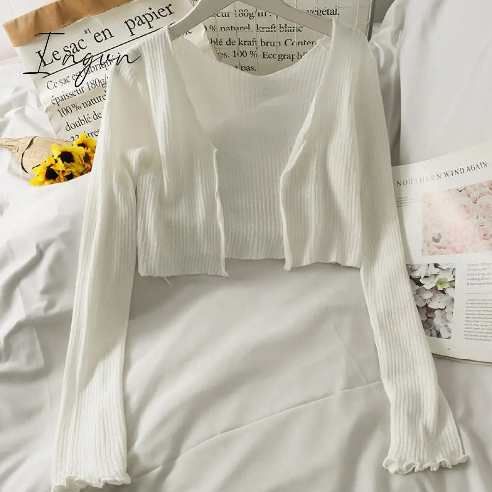 Ingvn - Sets Women 2 Piece Outfit Elegant Stylish Tender Newest Prevalent Simple Floral Vintage French Style Girls Cute Romantic Ulzzang