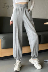 Ingvn - Crisscross Long Sweatpants