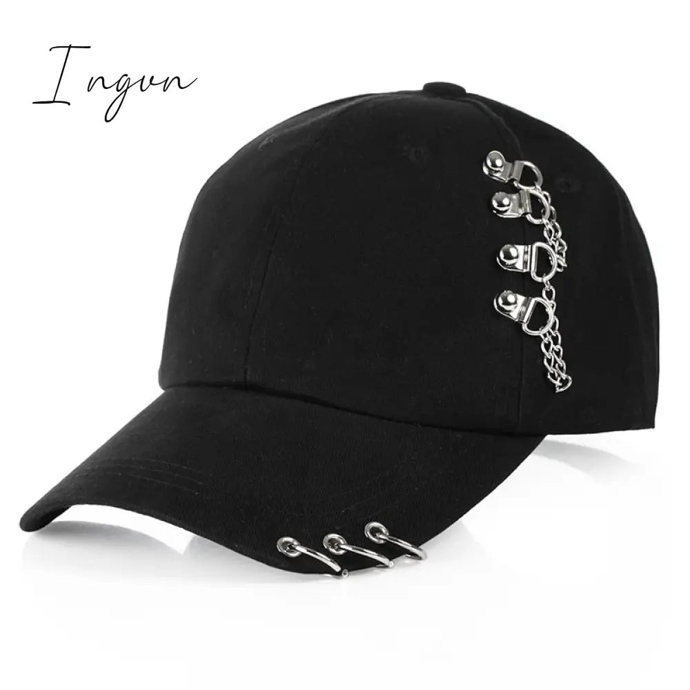 Ingvn - Women Men Fashion Baseball Cap With Rings Kpop Bts Snapback Trucker Hat Dad Hat