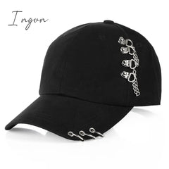 Ingvn - Women Men Fashion Baseball Cap With Rings Kpop Bts Snapback Trucker Hat Dad Hat