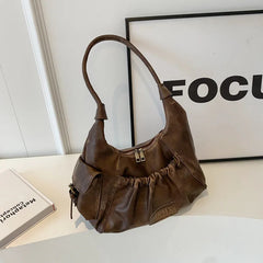 INGVN  Luxury Design Fashion Zipper Underarm Bag Streetwear Grunge Vintage Handbags Japanese Y2k Aesthetic Shoulder Bags Women Casual