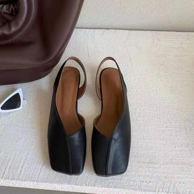 Bailehou 2026 New Flat Shoes Women Square Toe Ballerina Slip on Loafers Flat Heel Ladies Shallow Mouth Casual Shoes Zapatos Muje