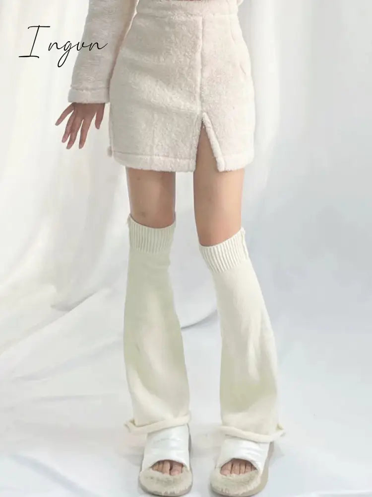 Ingvn - Leisure Fashion Knitting Solid Color Flared Leg Warmers Accessories