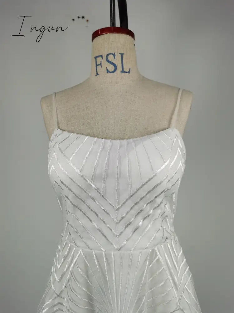 Ingvn - Sexy Slip Backless Embroidered Midi Dresses for Women Summer Elegant Luxury Evening Guest Wedding Long Formal Party Dress