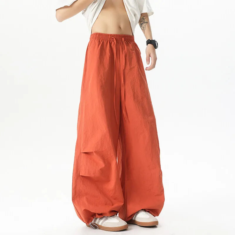 Unisex Pants Wide Leg Athletic Lounge Pants Spring Summer Lightweight Stretch Waist Casual Sportswear Joggers Loose Thin Comfort