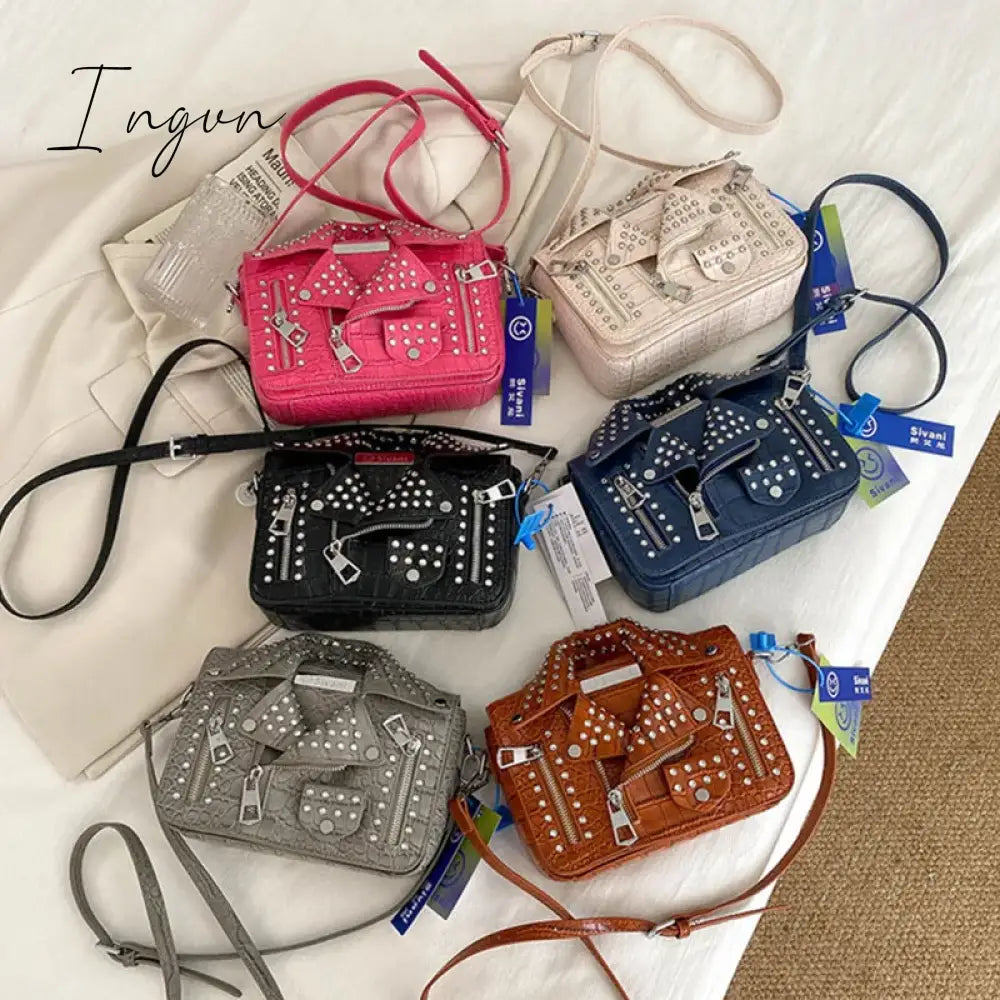 Ingvn - Fashion Jacket Design Crossbody Bag Rivet Clothes Shape Women Handbag Purse Brand Designer Lady Shoulder Bags Luxury Women's Bag