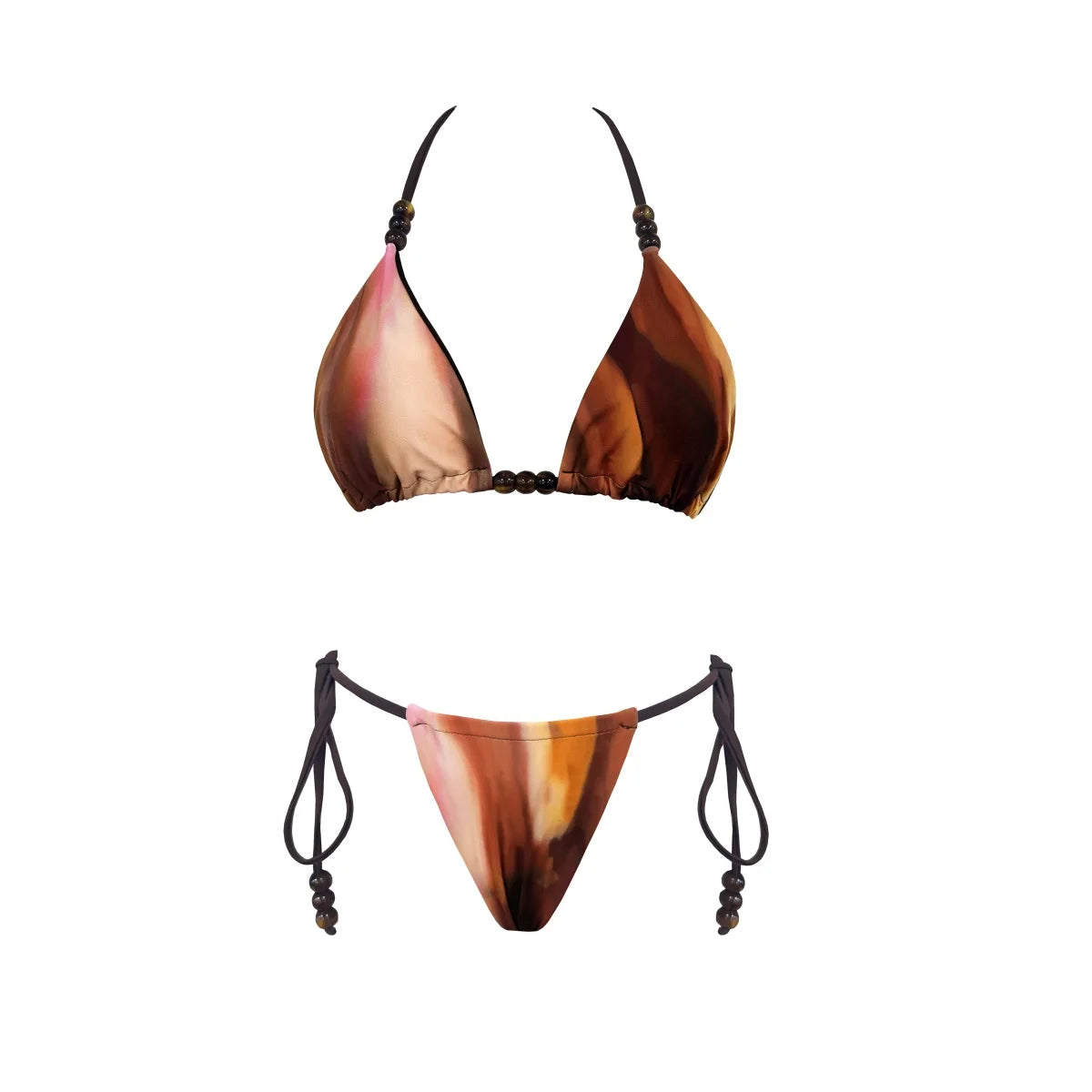 3 Pieces Bikinis Sexy Women Swimsuit Halter Swimwear Mini Skirt Female Button Bikini Set Beachwear Bathing Suits Bodysuit
