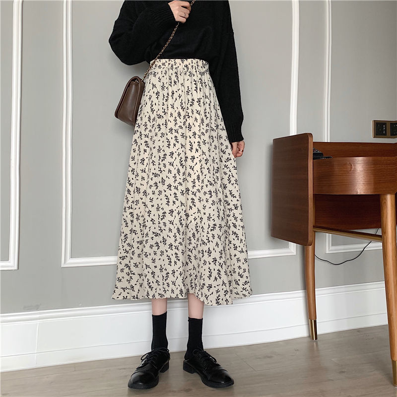 Skirts Women Design High Waist Summer Loose Trendy Elegant Artistic BF A-Line All-match Print Lovely Ins Casual Tender Aesthetic