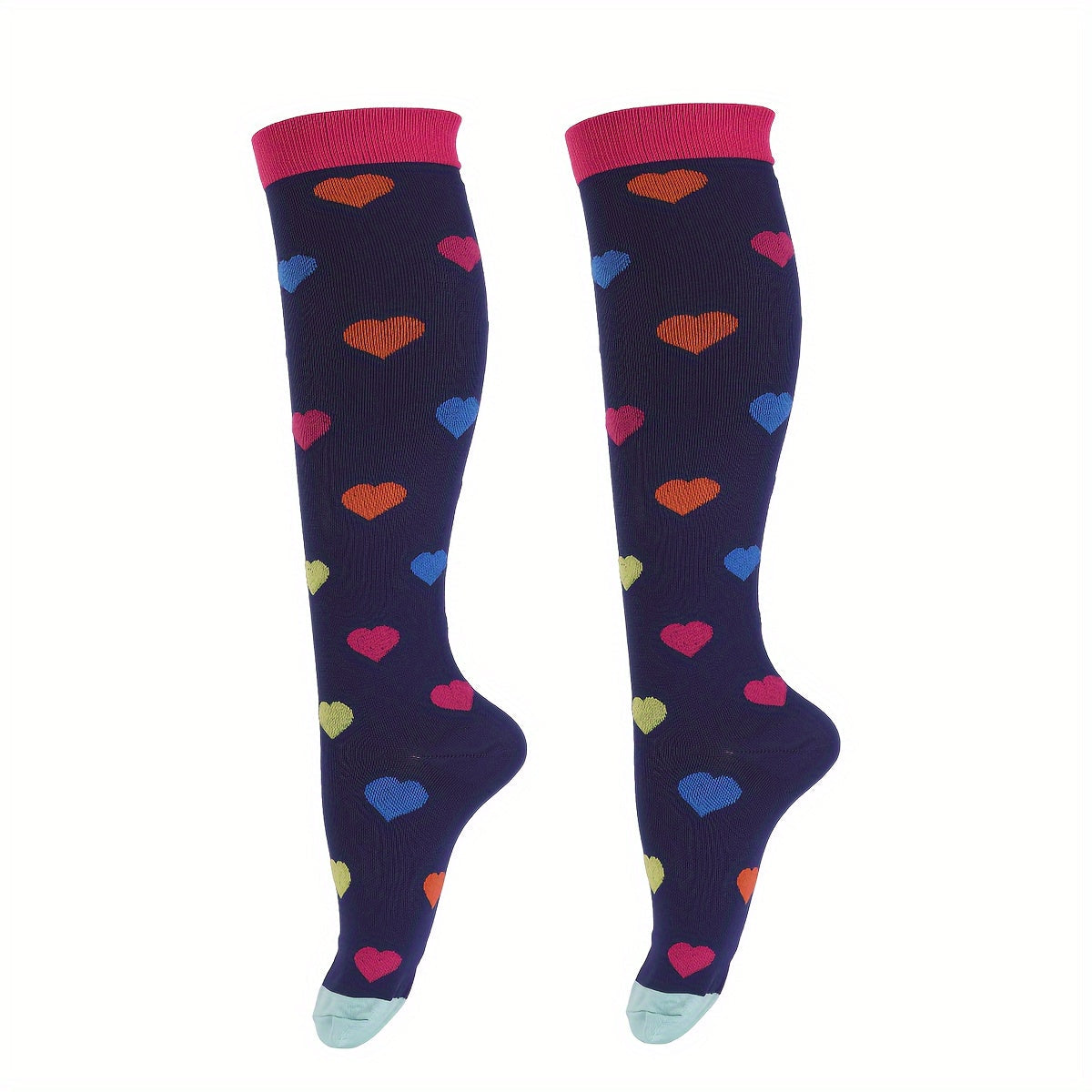 Compression Socks for Women - 20-30 mmHg Graduated Compression, Wide Calf Support for Pregnancy, Running, Nursing, and Athletic Activities