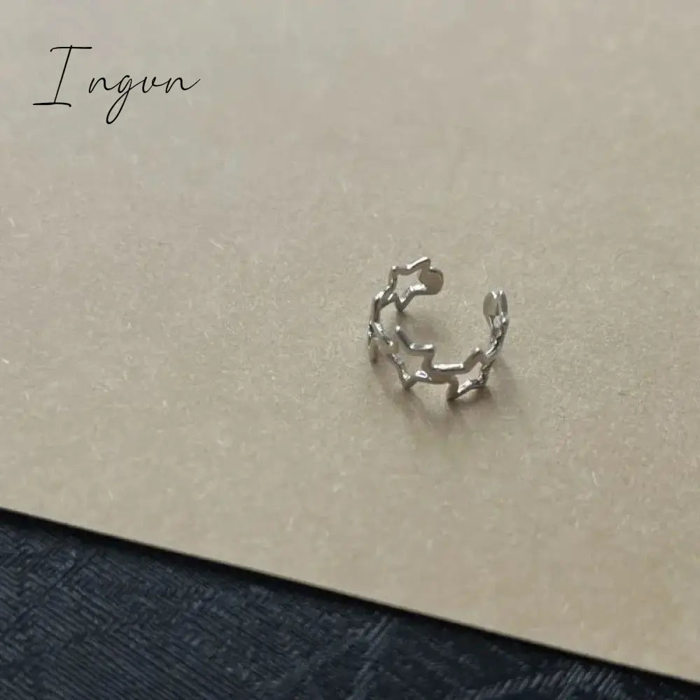 New Pentagonal Star Ear Clip Earrings for Women Girl New Gothic Y2K Punk Design Earring Simple y2k Jewelry Wholesale 1pc