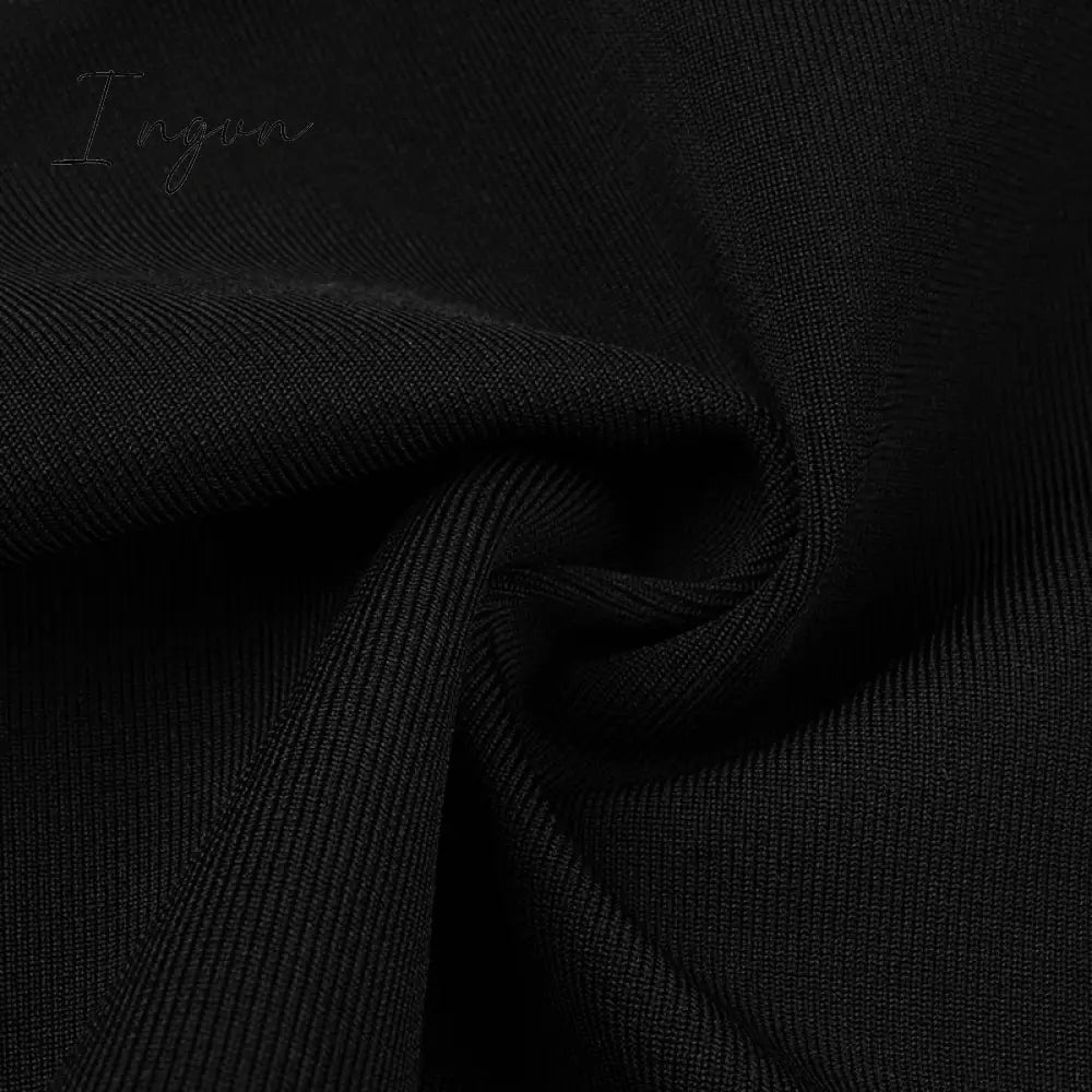 Ingvn - Bandage Women Dress New Summer Sexy Party Club Elegant Bodycon Bandage Dress Spaghetti Strap Ladies Clothes