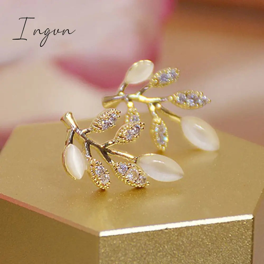 Exquisite Flower Zircon Stud Earrings For Women Leaves Geometric Rhinestone Earring Girl Party Birthday Christmas Jewelry Gifts
