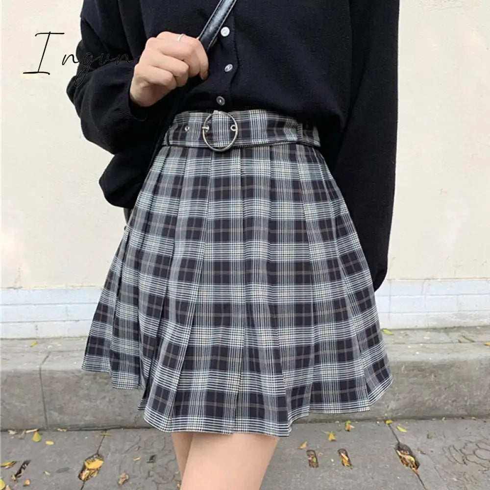 Ingvn - 90s Plaid Skirt