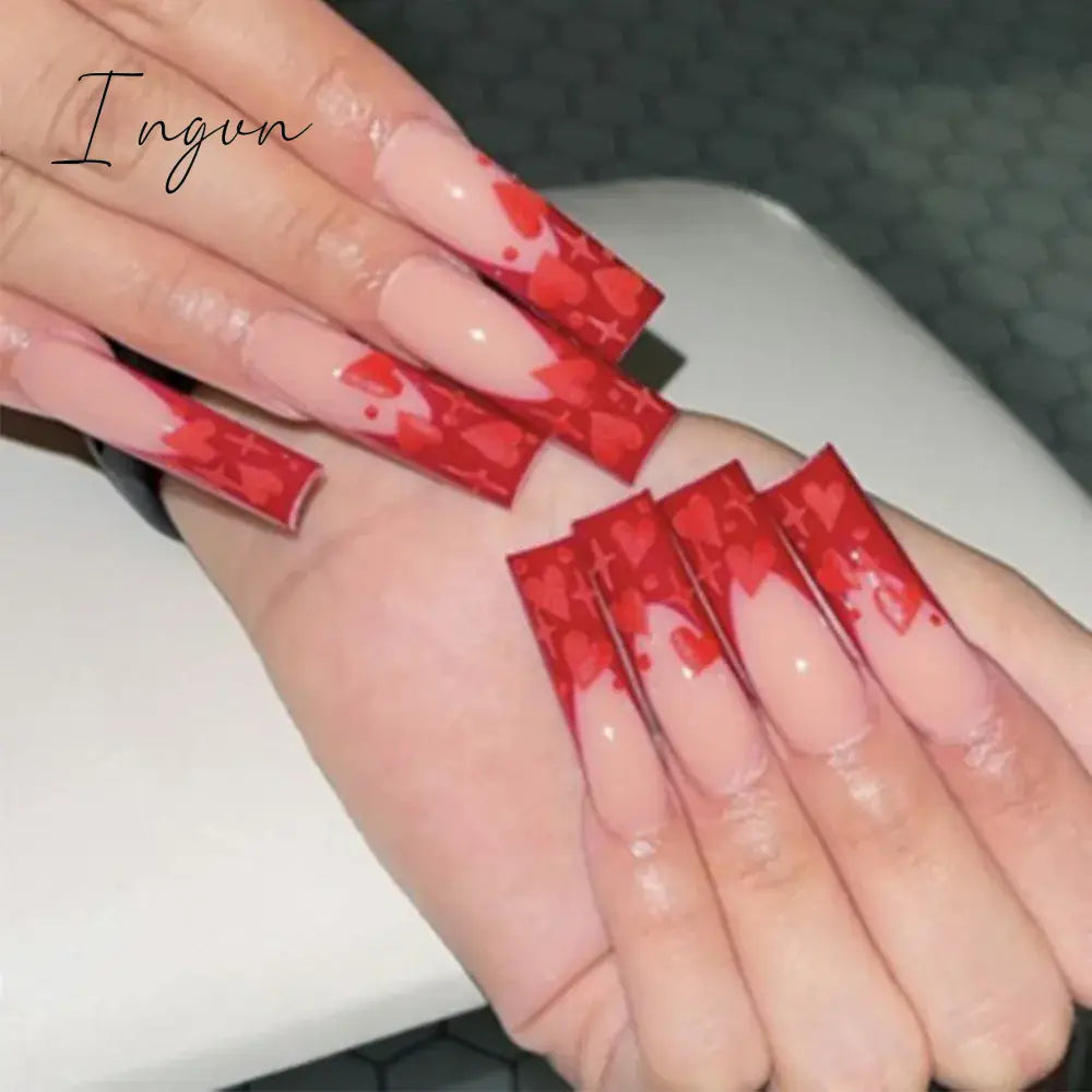 Bow Shaped Nail Art Ballerina False Nails Full Cover Coffin Press on Nails False Nail Detachable Wearable Fake Nails