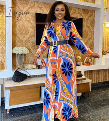 Ingvn - Long Maxi Dress  African Dresses For Women Dashiki Plus Size Dress Ladies Traditional African Clothing Fairy Dreess