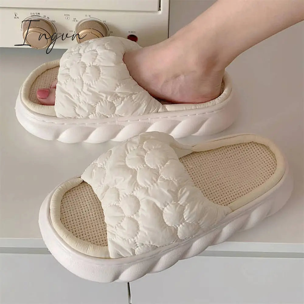Ingvn - Women's Slippers Summer Four Seasons Indoor Home Sandals and Slippers Cute Cartoon Milk Cow House Slippers Funny Shoes
