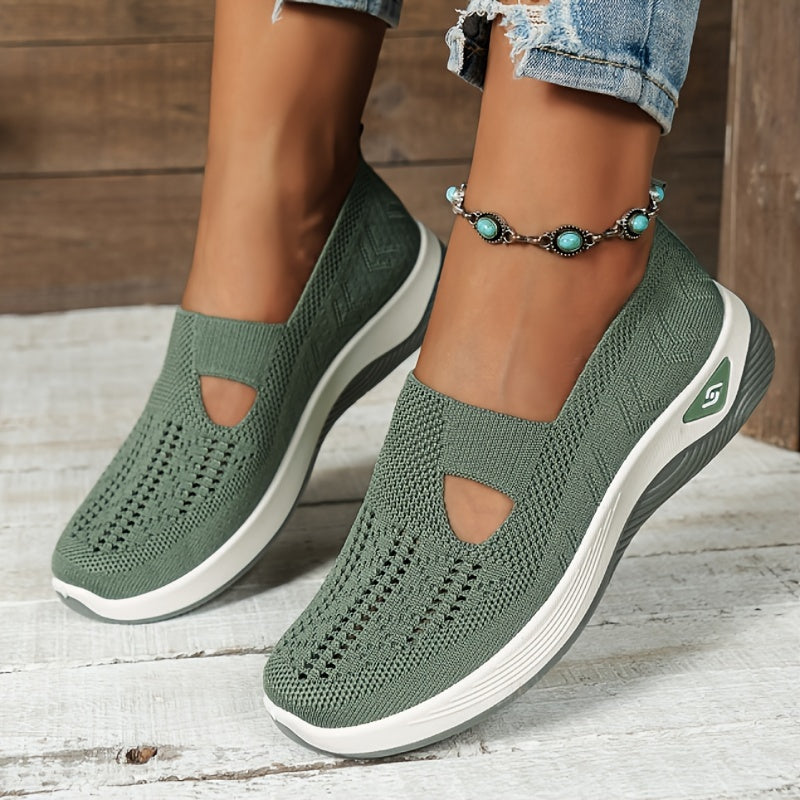 Comfortable Vintage Style Mesh Slip-On Sneakers - Breathable, Lightweight, and Hand Washable Casual Walking Shoes with Rubber Sole, Fabric Insole, and No Embellishment for All-Season Wear - Easy to Clean and Maintain from Tai