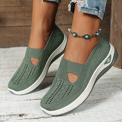 Comfortable Vintage Style Mesh Slip-On Sneakers - Breathable, Lightweight, and Hand Washable Casual Walking Shoes with Rubber Sole, Fabric Insole, and No Embellishment for All-Season Wear - Easy to Clean and Maintain from Tai