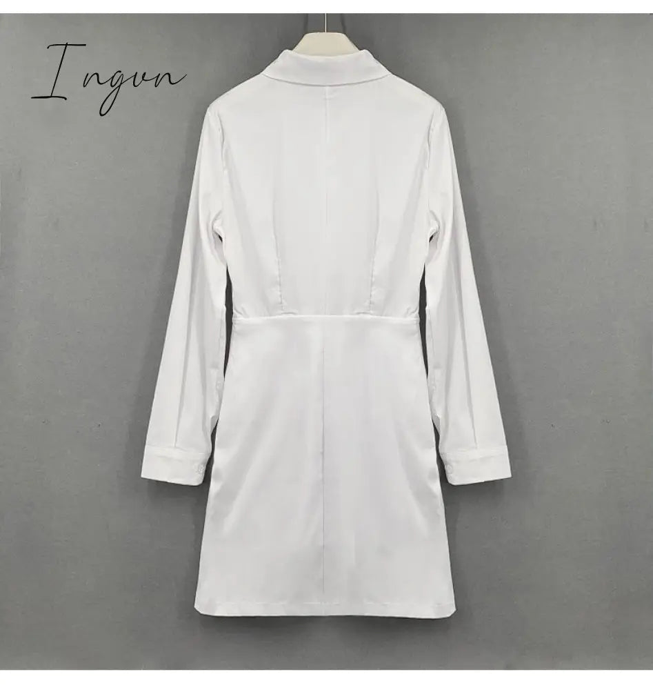 Ingvn - Fashion Summer Women'S Dress Shirt Dress Long Evening Female Vintage Maxi Party Oversize Beach Women Dresses Casual Elegant Prom