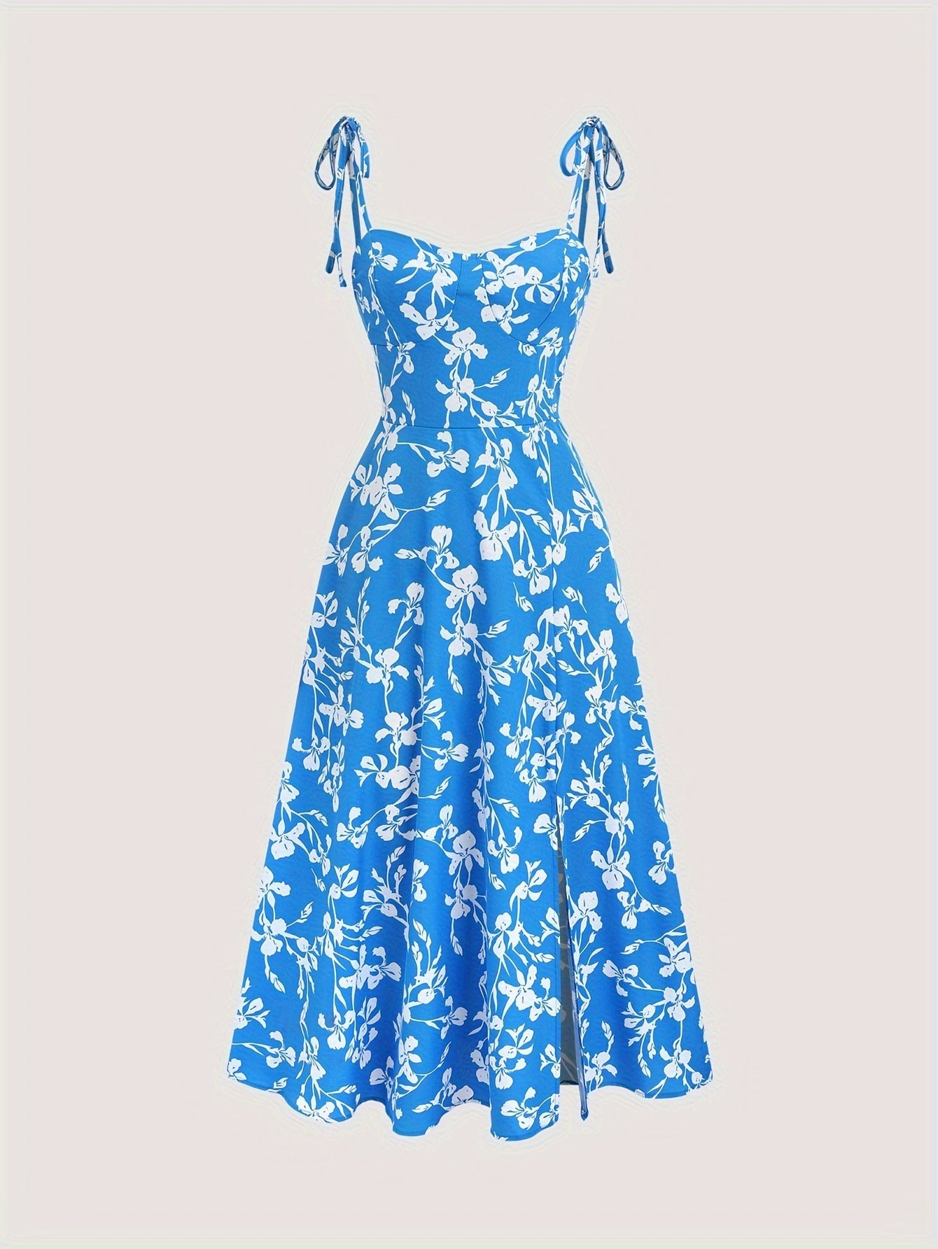 Chic Summer A-line Floral Dress with Sweetheart Neck - Strapless, Easy Maintenance, Women's Non-Sheer Cami Style
