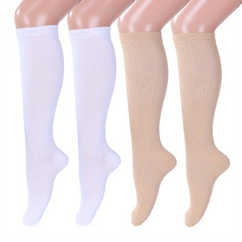 4 Pairs Copper Compression Socks For Women And Men Circulation Support For Medical, Running, Nursing, Athletic