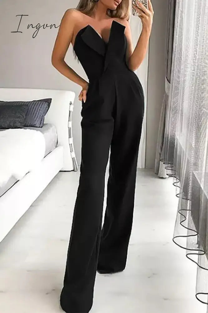 Ingvn - Casual Solid Color Regular Jumpsuits(3 Colors)