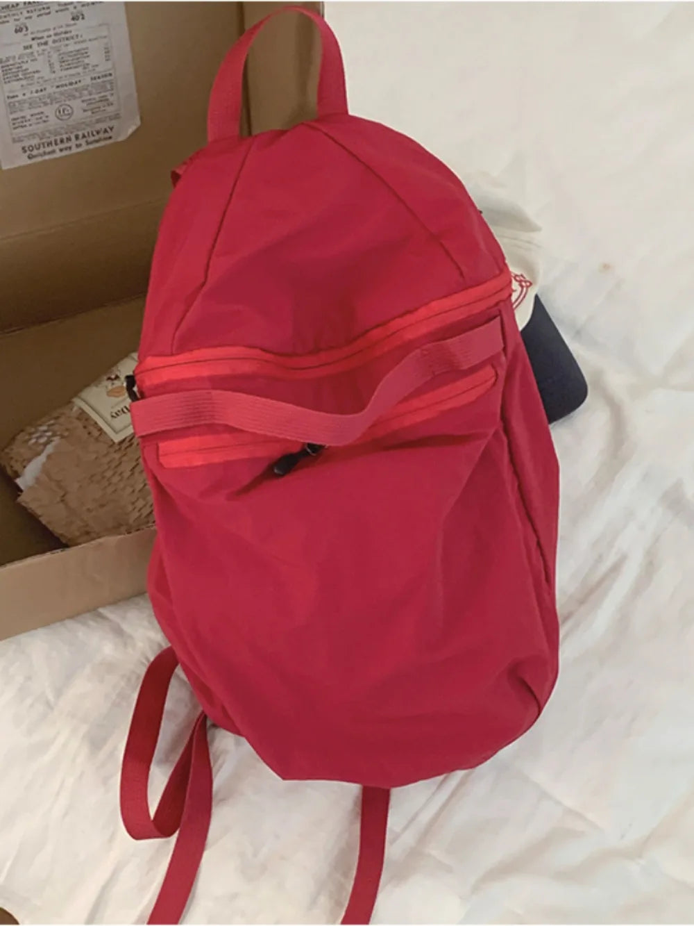Ingvn  New Moda Large Capacity Preppy Style Shoulder Bag Travel Casual Commuter Canvas Purses Student Versatile Practical Backpacks