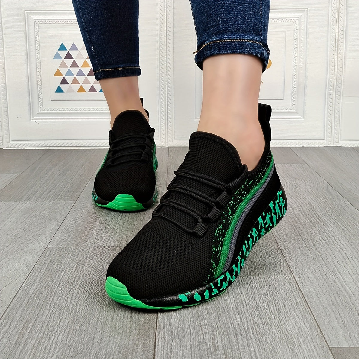 Ultra-Lightweight Womens All-Season Sneakers - Breathable, Comfortable, Non-Slip, Lace-Up Design - Perfect for Casual Running, Walking, and Everyday Wear