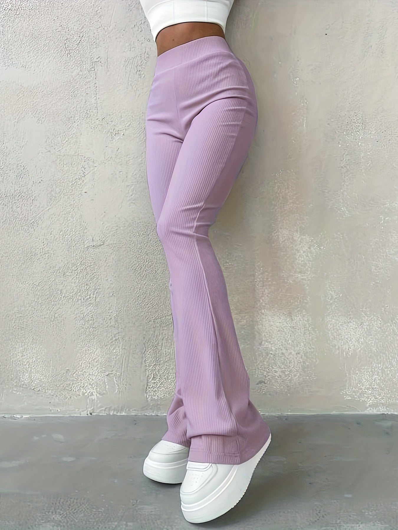 Chic High-Waist Leggings - Comfort Stretch, Solid Color, Perfect for Autumn & Winter - Womens Fashion