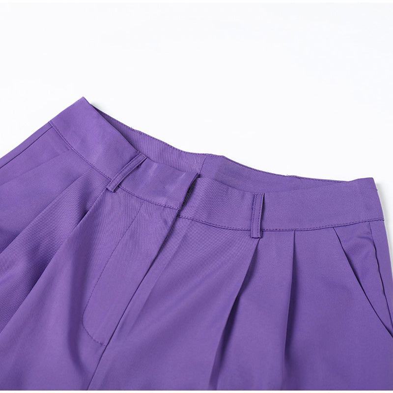 Voguable  Women High Waist Pants Casual Loose Office Lady Trousers Spring Summer New Fashion Solid Wide Leg Floor-Length Pants Female