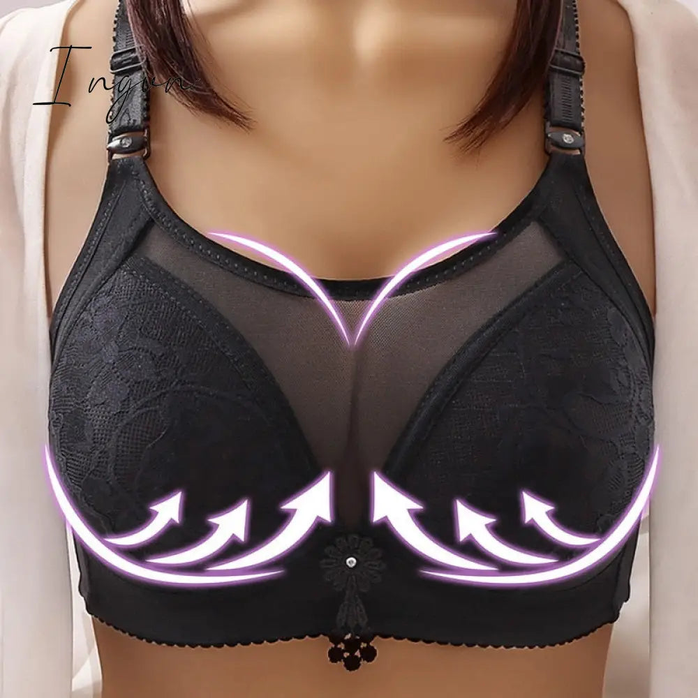 Ingvn - New No Rims Women Bras Seamless Lace Tube Top Anti-glare Breathable Comfort Large Cup Plus Size Women's Wireless Underwear
