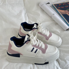 Pphmm Trend Women's Sneakers Casual Tennis Shoes Woman Thick Sole NEW Lace Up Flats Shoes Sneakers Female Sports Shoes Spring Autumn