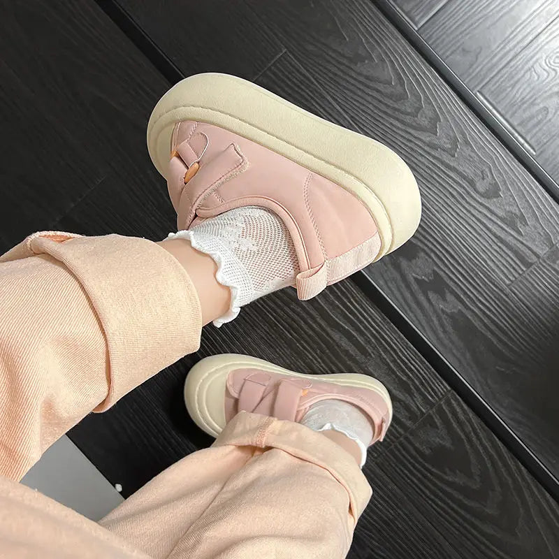Ingvn  Women's Shoes Round Toe Cute Kawaii Female Footwear Pink High on Platform Cotton Cheap New Arrival  Urban Autumn Shoe Casual