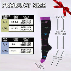 Compression Socks for Women - 20-30 mmHg Graduated Compression, Wide Calf Support for Pregnancy, Running, Nursing, and Athletic Activities