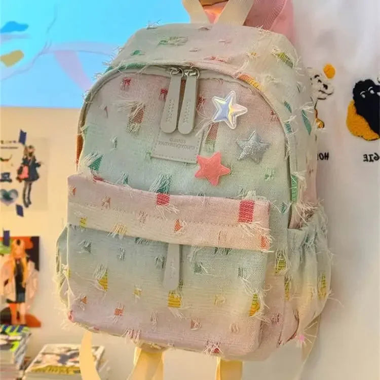 Ingvn  Aesthetic Backpacks Fashion Korean Style Designer Girls Bags College Style Casual Versatile Zip Fastener Backpacks Women