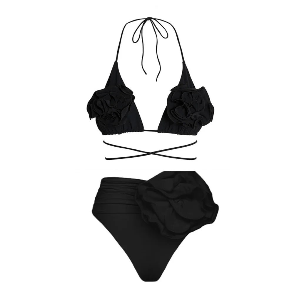 Floral Bikini Set Women Swimsuit High Waist Bikini Push Up Bikinis Sexy Bathing Suit Beachwear Print Biquini Female  Beach