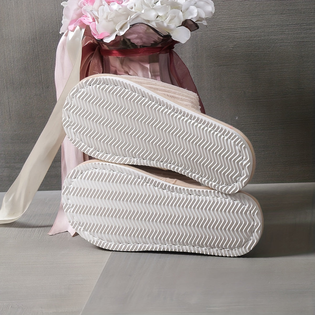 Adorable Bowknot Winter Slippers-Plush & Cozy-Soft Indoor Home Footwear-Warmth & Comfort
