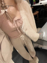 Ingvn - 2023 Spring Bodycon Slim Y2k Crop Tops Casual Basic Korean Fashion Pullover Woman Design Long Sleeve Elegant Clothing Female