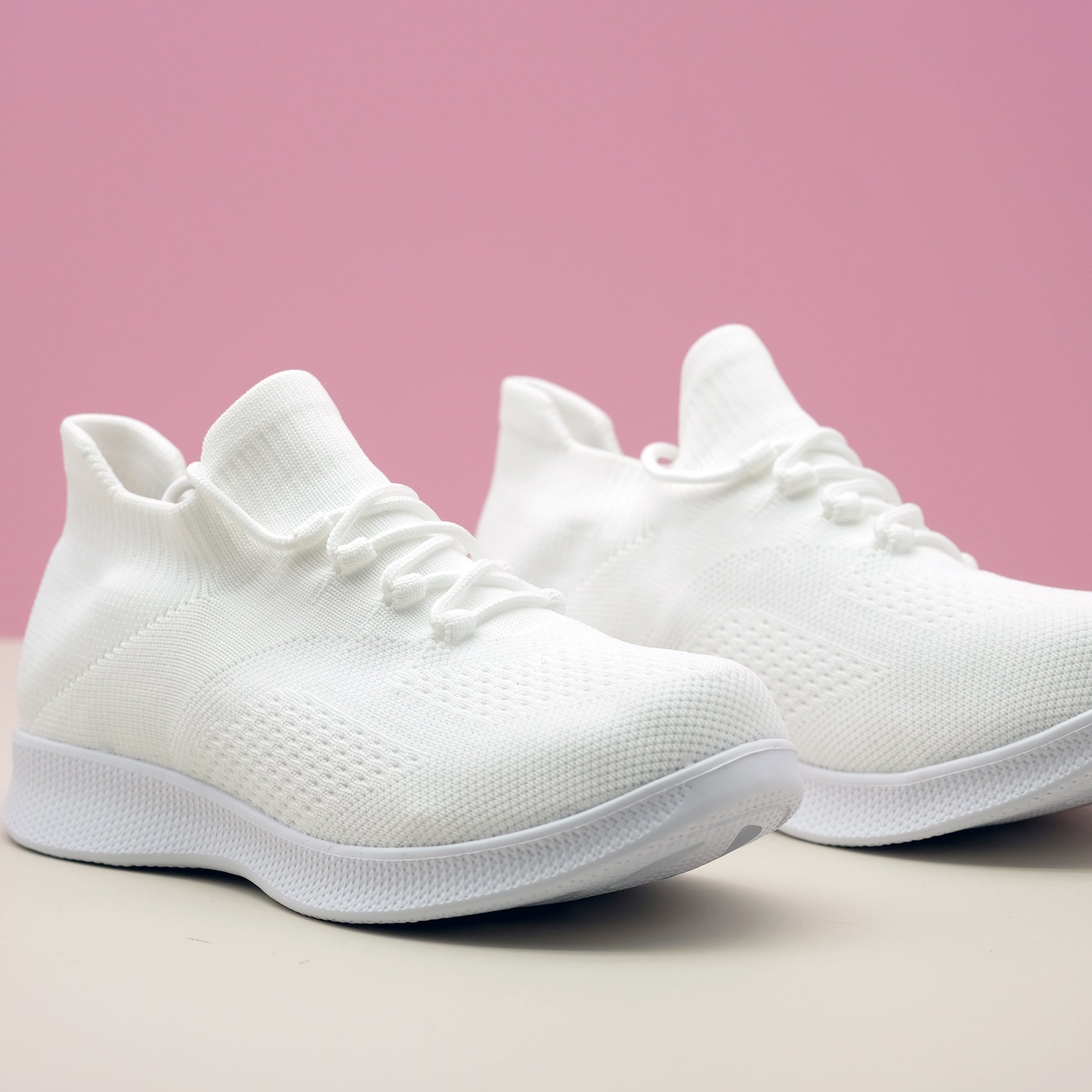 Women's Breathable Knit Sneakers, Casual Lace Up Outdoor Shoes, Comfortable Low Top Shoes plus size