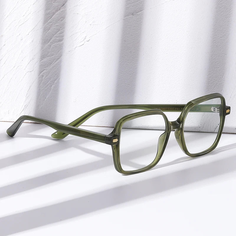 INGVN  Women Fashion Acetate Blue Light Blocking Computer Glasses Without Degrees Female Square Eyewear Spectacles Frames