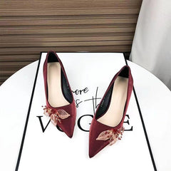 Red Wedding High Heels for Women Not Tired Feet 2025 New Chinese Toast Bride Wedding Shoes Hesu Wedding Dress