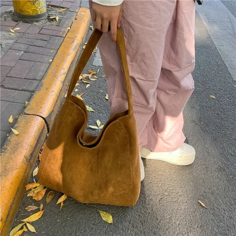 Ingvn  High Quality Women's Shoulder Bags New Large Capacity Suede Design Youth Ladies Handbag Free Shipping Bolsas Femininas
