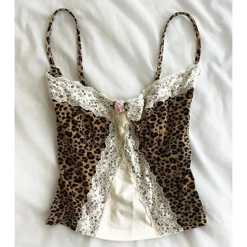 Summer  New Sexy Spice French Elegant Ladies Top Lace Patchwork Halter Vest Floral Skirt Design Hollowed-Out Strapless Tops